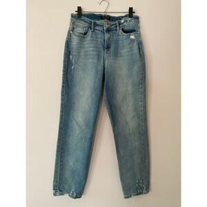 Judy Blue Slim Fit Medium Wash Distressed Jeans Straight Stretchy Women's 9 / 29